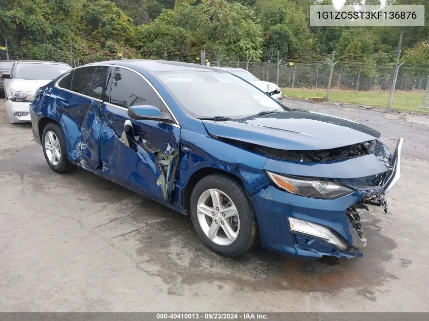 2019 Chevrolet Malibu Ls VIN: 1G1ZC5ST3KF136876 Lot: 40410013