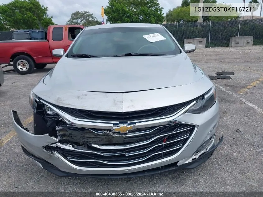 2019 Chevrolet Malibu Lt VIN: 1G1ZD5ST0KF167211 Lot: 40438355