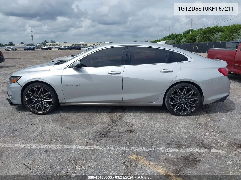 1G1ZD5ST0KF167211 2019 Chevrolet Malibu Lt