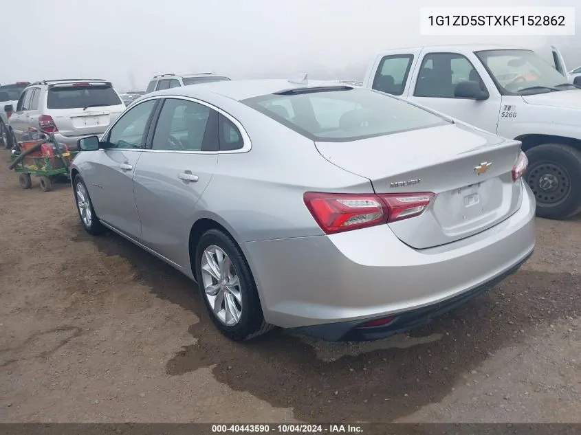 2019 Chevrolet Malibu Lt VIN: 1G1ZD5STXKF152862 Lot: 40443590