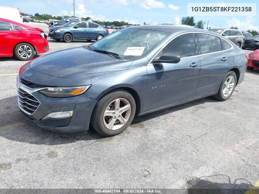 2019 Chevrolet Malibu 1Ls VIN: 1G1ZB5ST8KF221358 Lot: 40447704