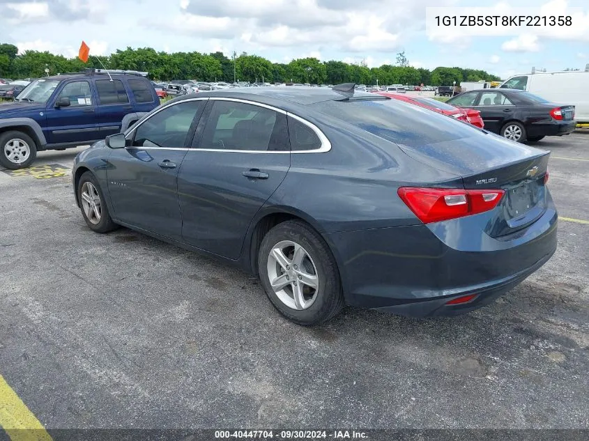 2019 Chevrolet Malibu 1Ls VIN: 1G1ZB5ST8KF221358 Lot: 40447704