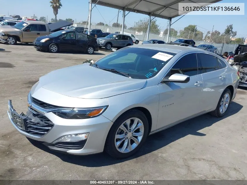 2019 Chevrolet Malibu Lt VIN: 1G1ZD5ST1KF136646 Lot: 40453207