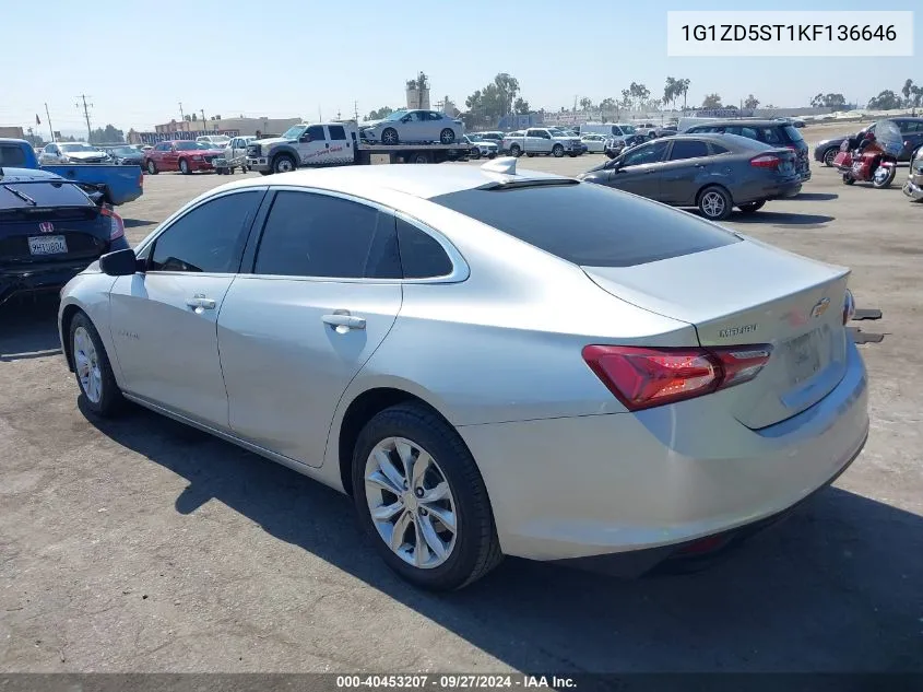 2019 Chevrolet Malibu Lt VIN: 1G1ZD5ST1KF136646 Lot: 40453207