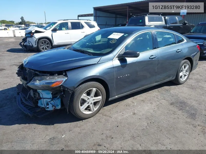 2019 Chevrolet Malibu 1Ls VIN: 1G1ZB5ST9KF193280 Lot: 40458989