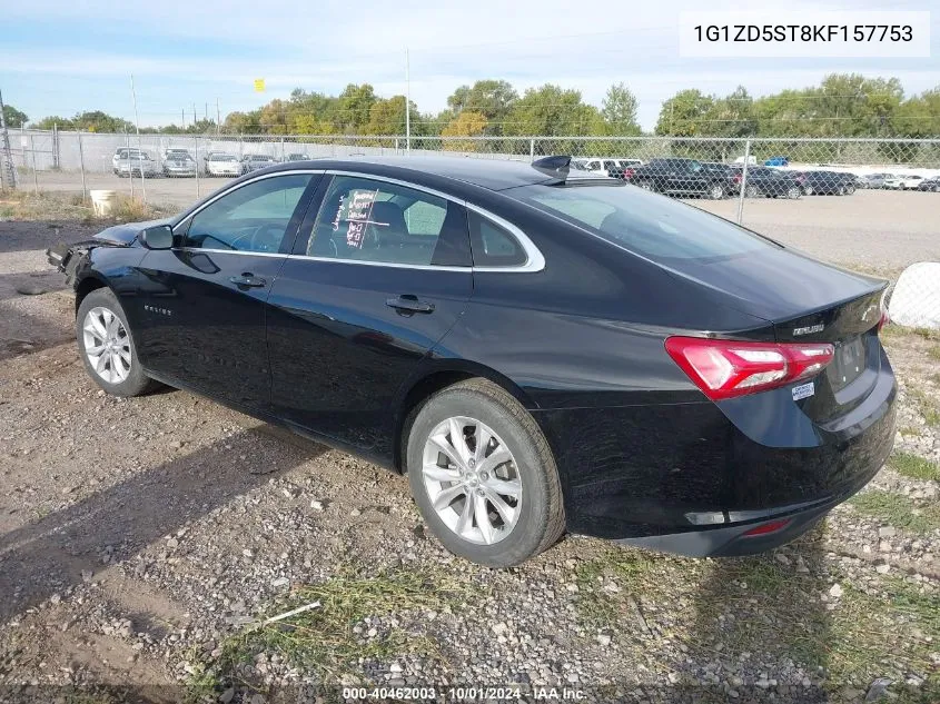 2019 Chevrolet Malibu Lt VIN: 1G1ZD5ST8KF157753 Lot: 40462003