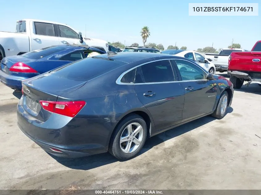 2019 Chevrolet Malibu 1Ls VIN: 1G1ZB5ST6KF174671 Lot: 40464751