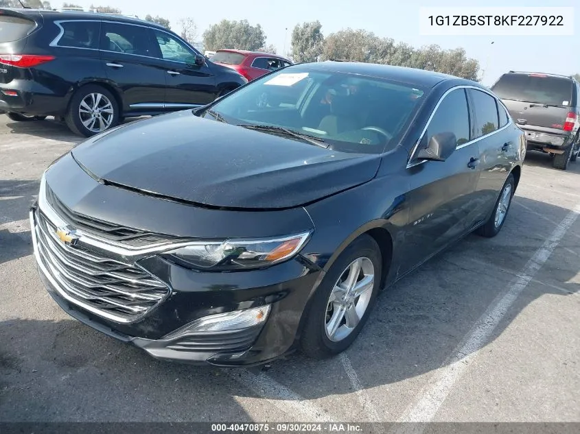 2019 Chevrolet Malibu 1Ls VIN: 1G1ZB5ST8KF227922 Lot: 40470875