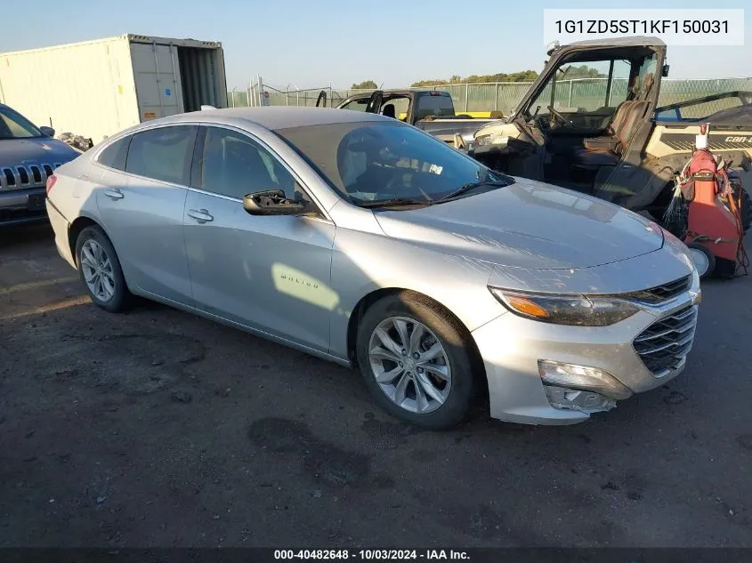 2019 Chevrolet Malibu Lt VIN: 1G1ZD5ST1KF150031 Lot: 40482648