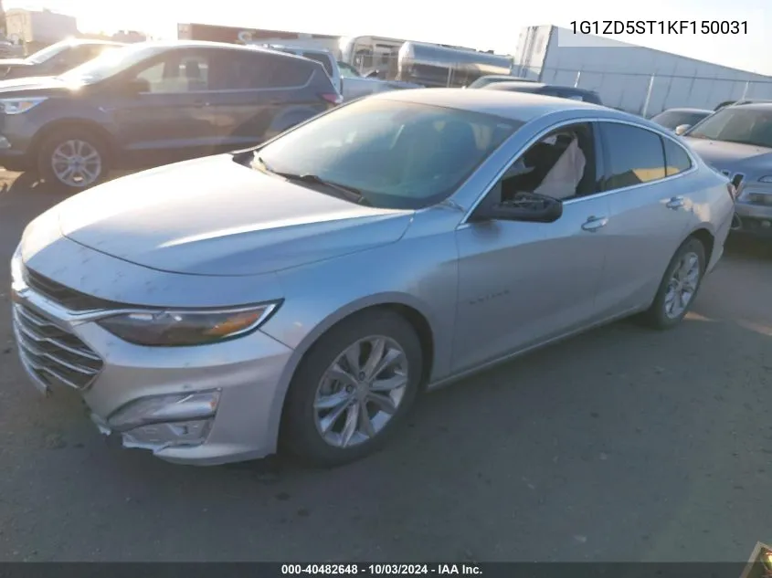 2019 Chevrolet Malibu Lt VIN: 1G1ZD5ST1KF150031 Lot: 40482648