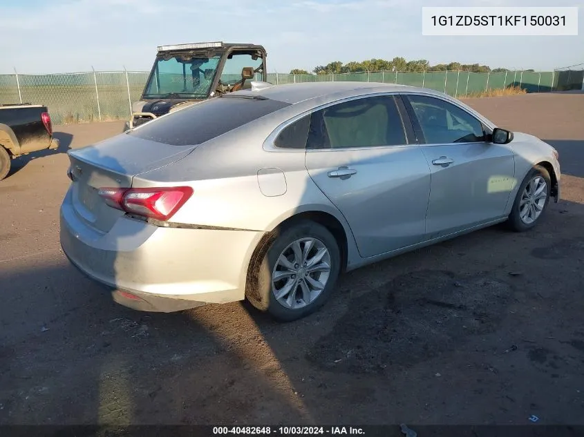 2019 Chevrolet Malibu Lt VIN: 1G1ZD5ST1KF150031 Lot: 40482648