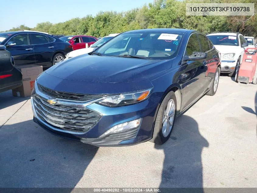 2019 Chevrolet Malibu Lt VIN: 1G1ZD5ST3KF109738 Lot: 40490282