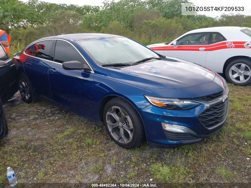 2019 Chevrolet Malibu Rs VIN: 1G1ZG5ST4KF209533 Lot: 40492364