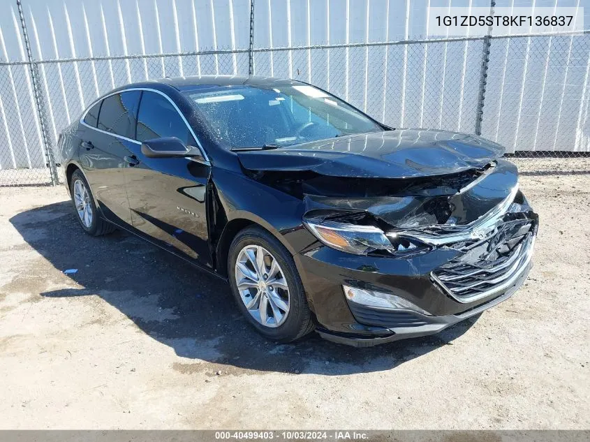 2019 Chevrolet Malibu Lt VIN: 1G1ZD5ST8KF136837 Lot: 40499403