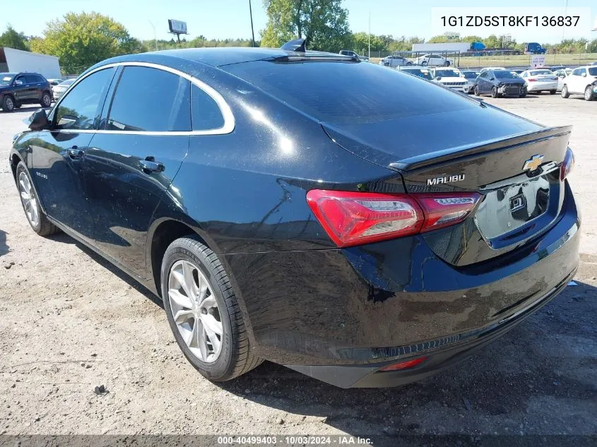 2019 Chevrolet Malibu Lt VIN: 1G1ZD5ST8KF136837 Lot: 40499403