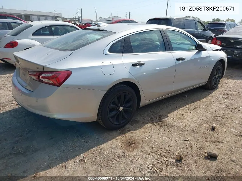 1G1ZD5ST3KF200671 2019 Chevrolet Malibu Lt