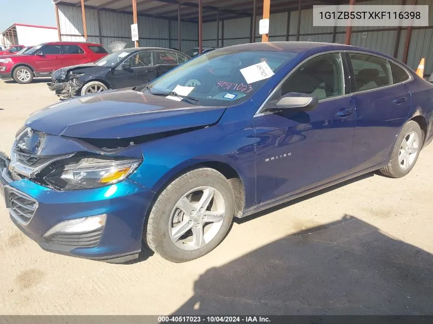 2019 Chevrolet Malibu 1Ls VIN: 1G1ZB5STXKF116398 Lot: 40517023