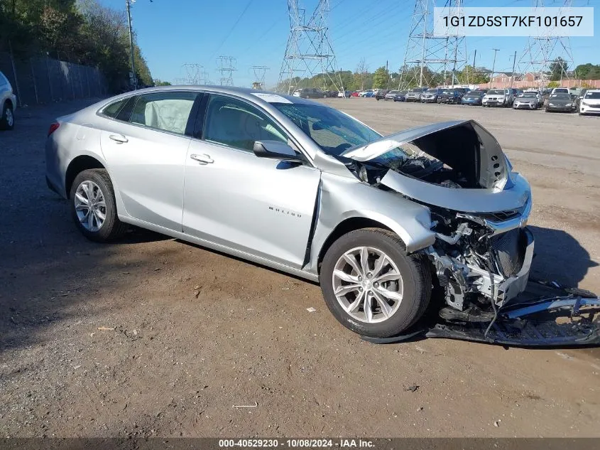 2019 Chevrolet Malibu Lt VIN: 1G1ZD5ST7KF101657 Lot: 40529230