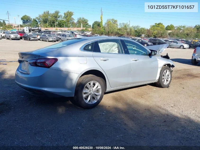 2019 Chevrolet Malibu Lt VIN: 1G1ZD5ST7KF101657 Lot: 40529230