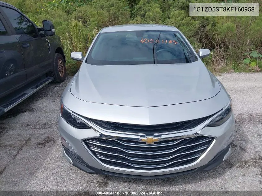 2019 Chevrolet Malibu Lt VIN: 1G1ZD5ST8KF160958 Lot: 40541183