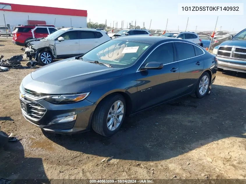 2019 Chevrolet Malibu Lt VIN: 1G1ZD5ST0KF140932 Lot: 40563059