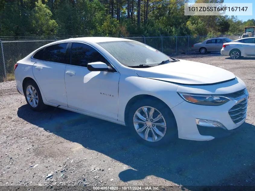 2019 Chevrolet Malibu Lt VIN: 1G1ZD5ST6KF167147 Lot: 40574920