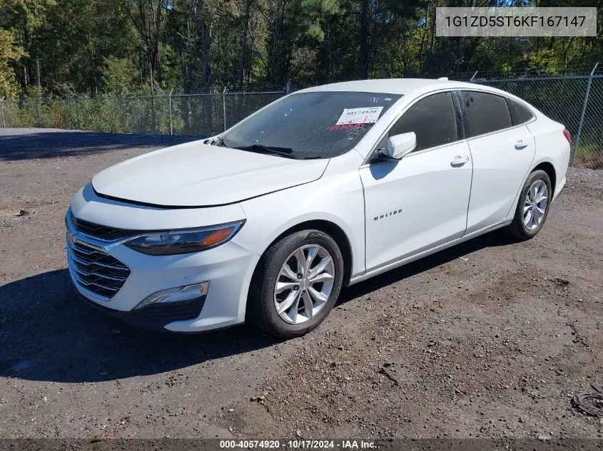 2019 Chevrolet Malibu Lt VIN: 1G1ZD5ST6KF167147 Lot: 40574920