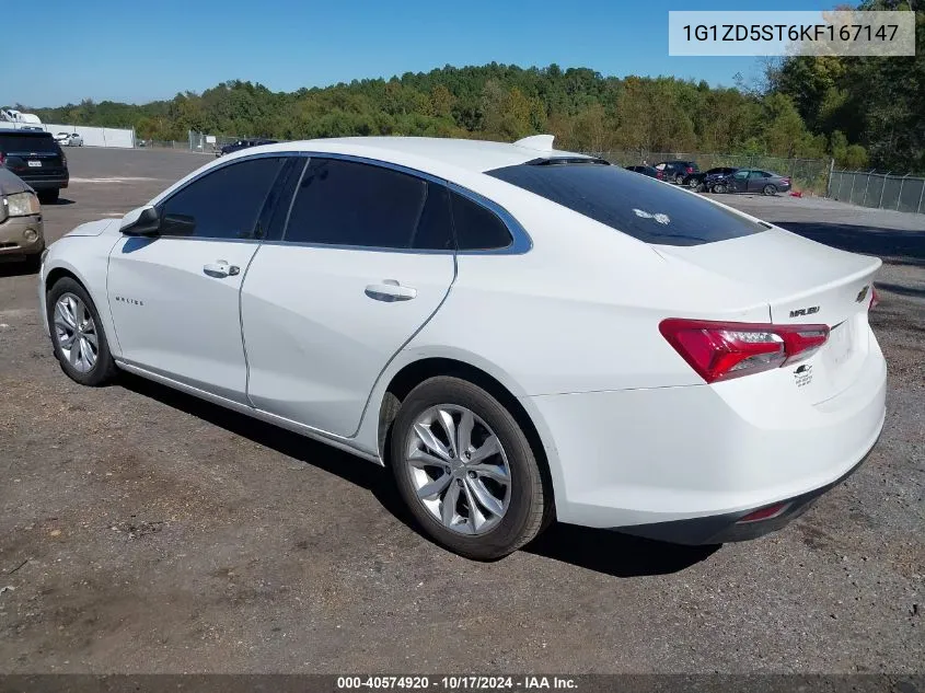 2019 Chevrolet Malibu Lt VIN: 1G1ZD5ST6KF167147 Lot: 40574920