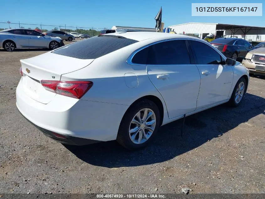 2019 Chevrolet Malibu Lt VIN: 1G1ZD5ST6KF167147 Lot: 40574920