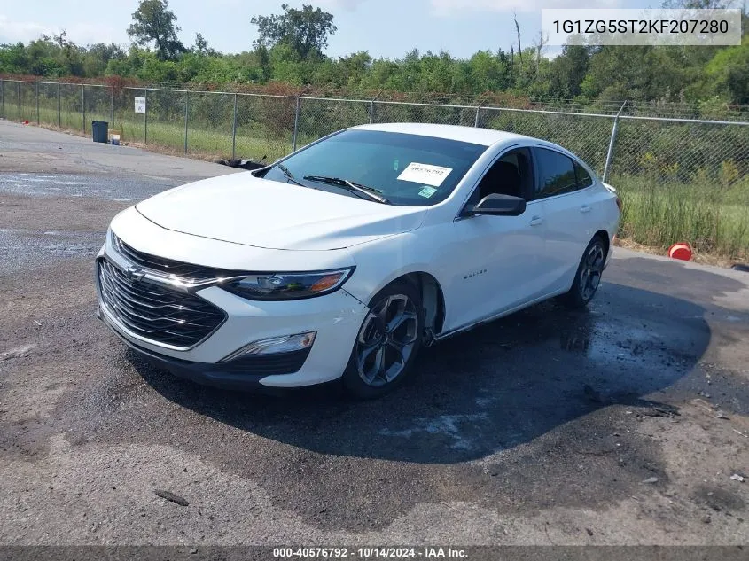 2019 Chevrolet Malibu Rs VIN: 1G1ZG5ST2KF207280 Lot: 40576792