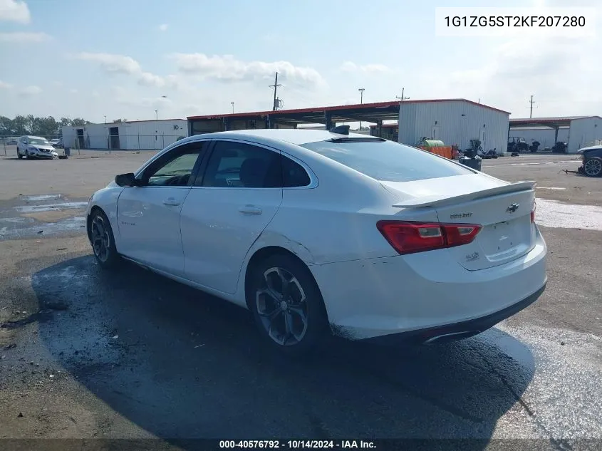 2019 Chevrolet Malibu Rs VIN: 1G1ZG5ST2KF207280 Lot: 40576792