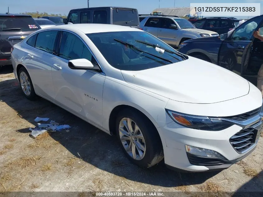 2019 Chevrolet Malibu Lt VIN: 1G1ZD5ST7KF215383 Lot: 40593728