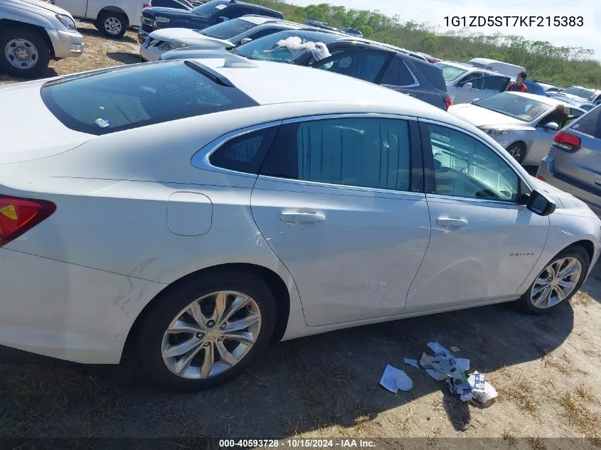 2019 Chevrolet Malibu Lt VIN: 1G1ZD5ST7KF215383 Lot: 40593728