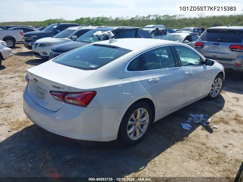 2019 Chevrolet Malibu Lt VIN: 1G1ZD5ST7KF215383 Lot: 40593728