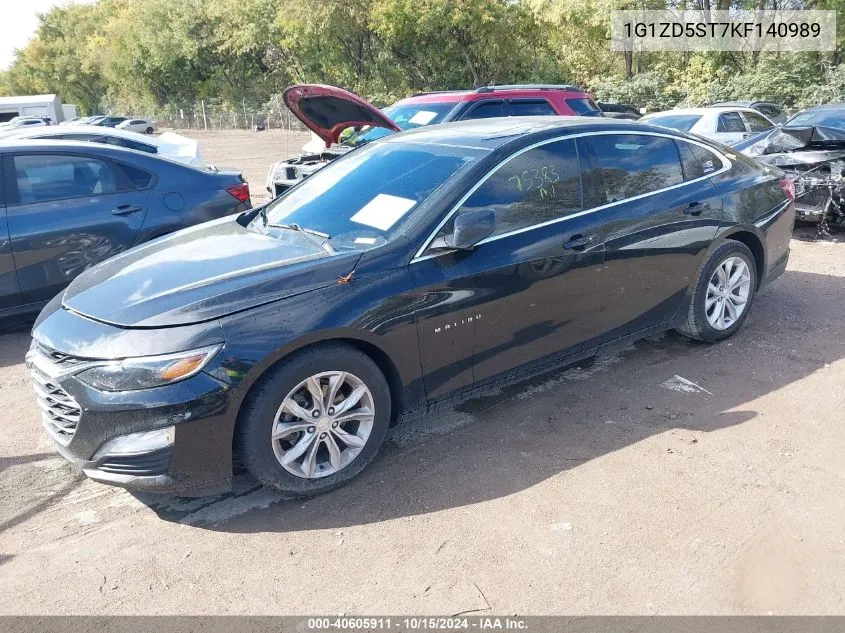 2019 Chevrolet Malibu Lt VIN: 1G1ZD5ST7KF140989 Lot: 40605911