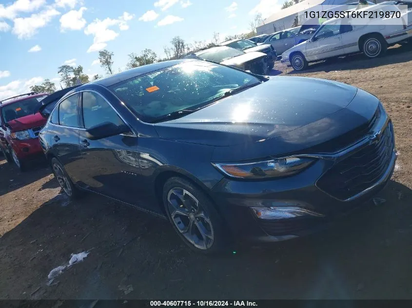 2019 Chevrolet Malibu Rs VIN: 1G1ZG5ST6KF219870 Lot: 40607715