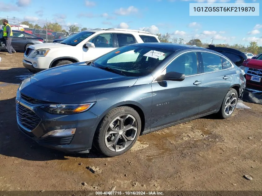 2019 Chevrolet Malibu Rs VIN: 1G1ZG5ST6KF219870 Lot: 40607715