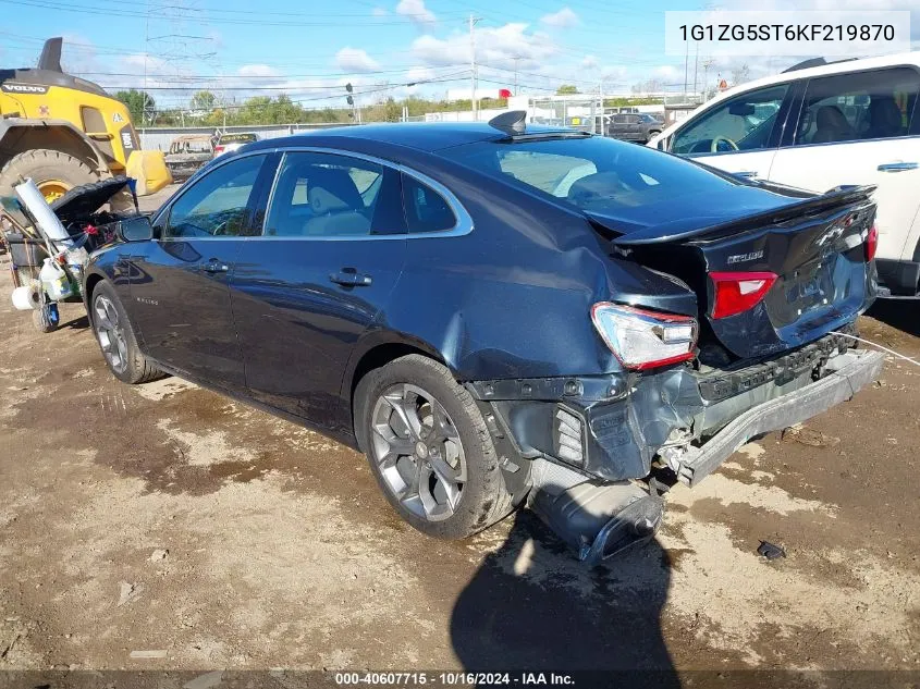 2019 Chevrolet Malibu Rs VIN: 1G1ZG5ST6KF219870 Lot: 40607715