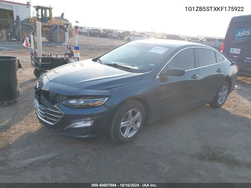 2019 Chevrolet Malibu 1Ls VIN: 1G1ZB5STXKF175922 Lot: 40607994