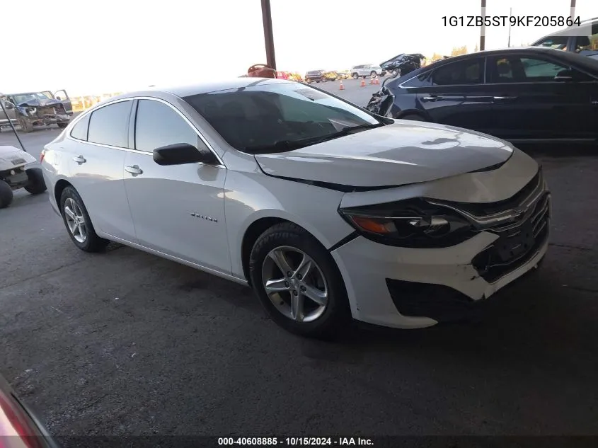 2019 Chevrolet Malibu 1Ls VIN: 1G1ZB5ST9KF205864 Lot: 40608885