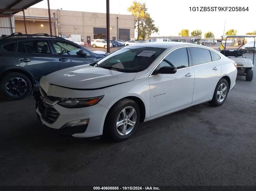 2019 Chevrolet Malibu 1Ls VIN: 1G1ZB5ST9KF205864 Lot: 40608885