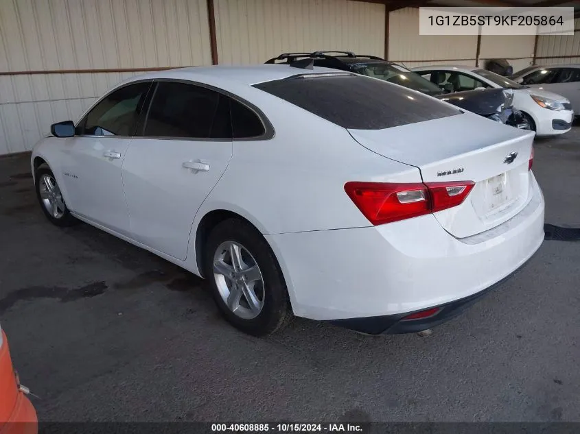 2019 Chevrolet Malibu 1Ls VIN: 1G1ZB5ST9KF205864 Lot: 40608885