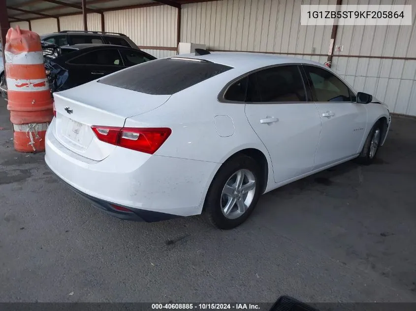 2019 Chevrolet Malibu 1Ls VIN: 1G1ZB5ST9KF205864 Lot: 40608885