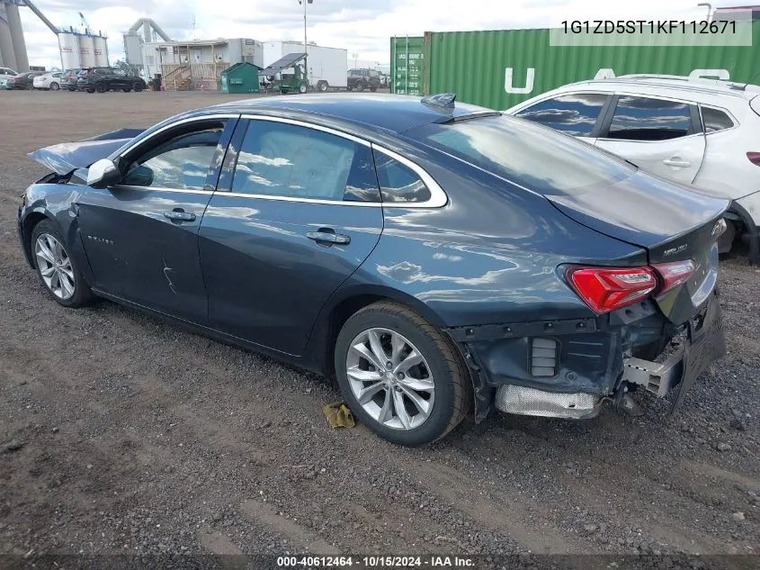 2019 Chevrolet Malibu Lt VIN: 1G1ZD5ST1KF112671 Lot: 40612464