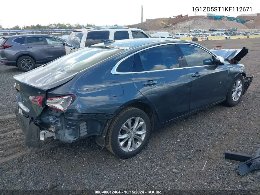 2019 Chevrolet Malibu Lt VIN: 1G1ZD5ST1KF112671 Lot: 40612464