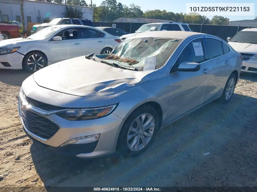 2019 Chevrolet Malibu Lt VIN: 1G1ZD5ST9KF221153 Lot: 40624915