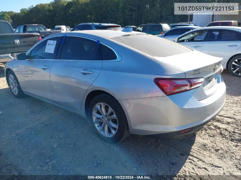 2019 Chevrolet Malibu Lt VIN: 1G1ZD5ST9KF221153 Lot: 40624915