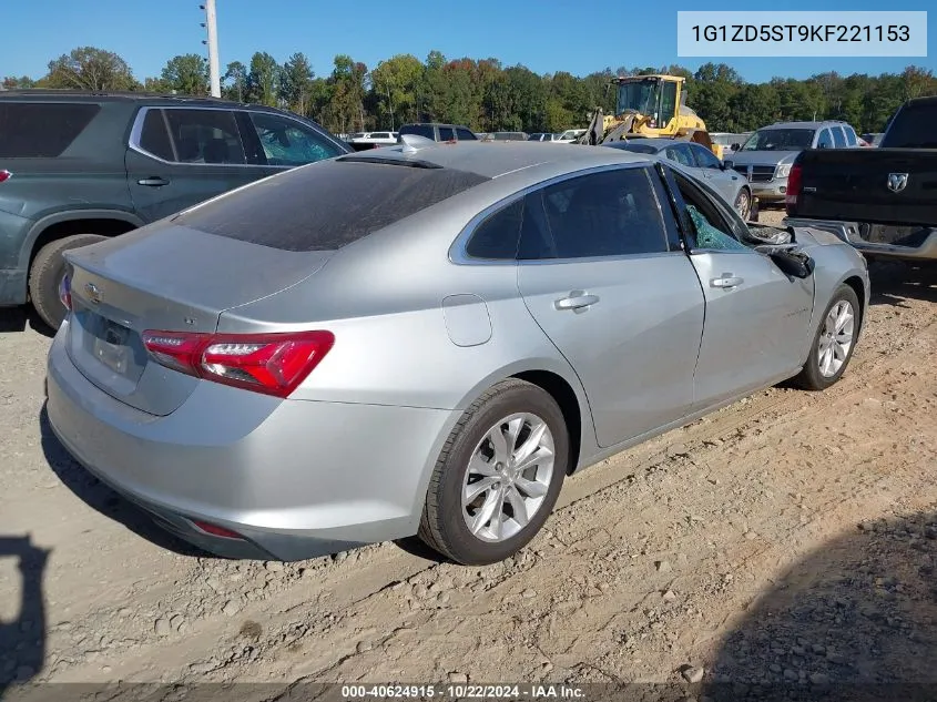 2019 Chevrolet Malibu Lt VIN: 1G1ZD5ST9KF221153 Lot: 40624915