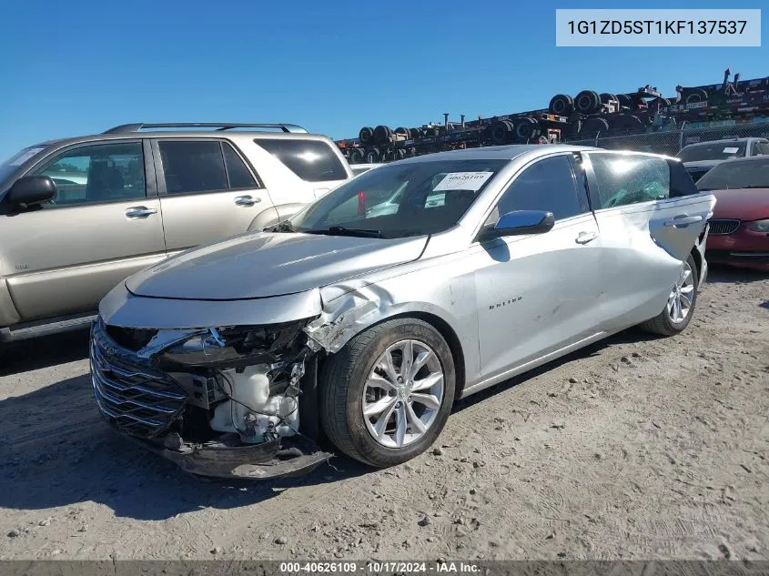 2019 Chevrolet Malibu Lt VIN: 1G1ZD5ST1KF137537 Lot: 40626109