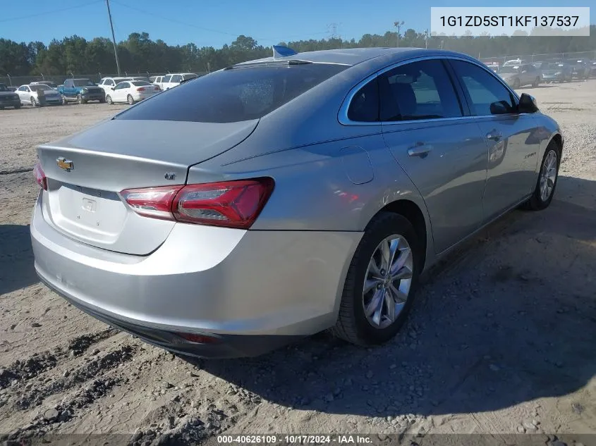 2019 Chevrolet Malibu Lt VIN: 1G1ZD5ST1KF137537 Lot: 40626109